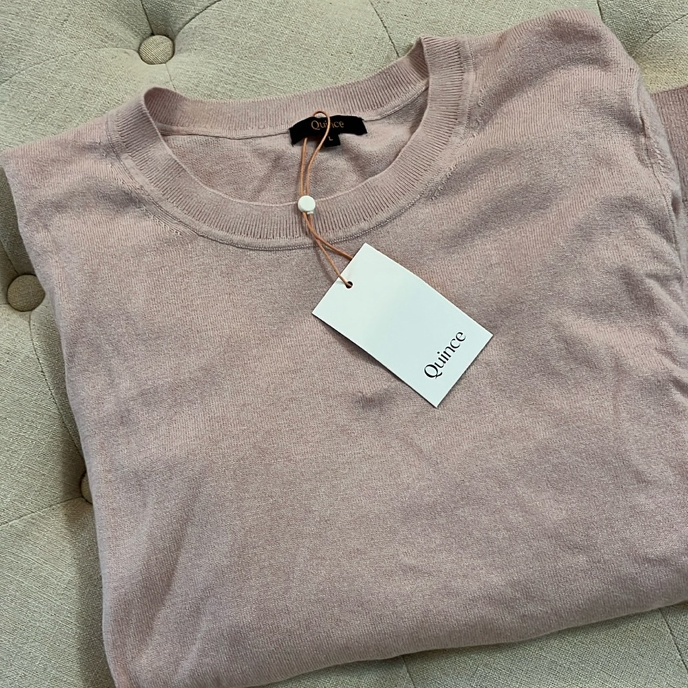 Quince cotton cashmere light weight sweater